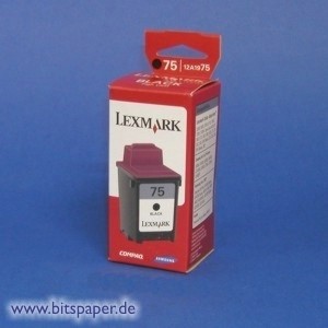 Lexmark 12A1975 - Tintenpatrone Nr. 75, schwarz, hohe Kapazität