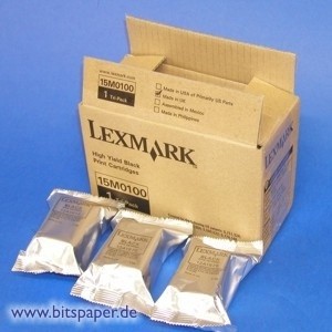 Lexmark 15M0100 - 3er Tintenpack schwarz, 3 x 12A1975