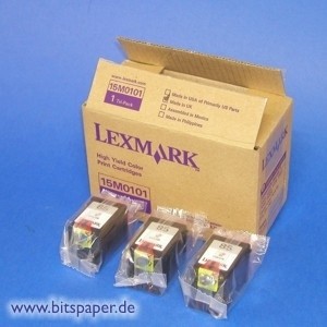 Lexmark 15M0101 - 3er Tintenpack color, 3 x 12A1985