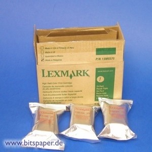 Lexmark 15M0375 - 3er Tintenpack color, 3 x 15M0125