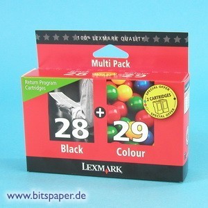 Lexmark 18C1520 - Doppelpack Nr. 28 schwarz + Nr. 29 color