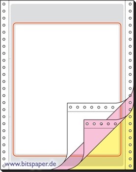 Sigel 22243 - Computer-Briefbogen, 305 mm (12") x 240 mm (A4 h), LP, MP, Kopien rosa/gelb+AHL