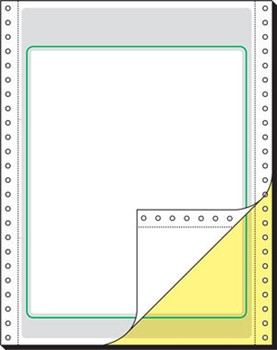 Sigel 24242 - Computer-Briefbogen, 305 mm (12") x 240 mm (A4 h), LP, MP, Kopie gelb+AHL