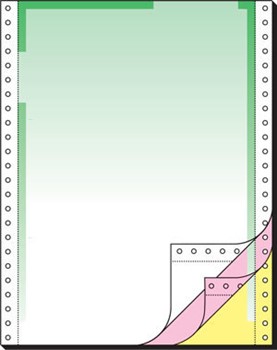Sigel 24256 - Computer-Briefbogen, 305 mm (12") x 240 mm (A4 h), LP, MP, Kopien rosa/gelb+AHL