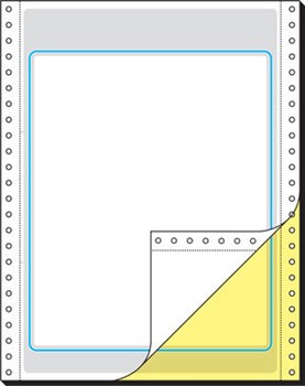 Sigel 26242 - Computer-Briefbogen, 305 mm (12") x 240 mm (A4 h), LP, MP, Kopie gelb+AHL