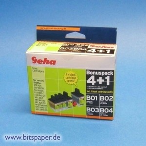 Geha 49660 - Tintenpatronen Bonus Pack B01-B04 kompatibel zu Brother LC-900 Serie