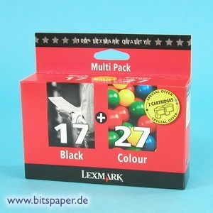 Lexmark 80D2952 - Kombipack Nr. 17 schwarz und Nr. 27 color