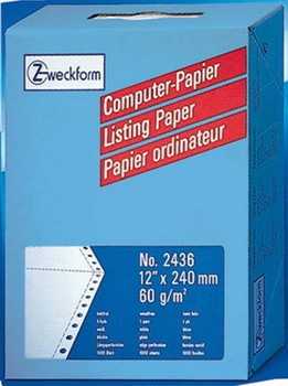 Avery Zweckform 2436 - Computer-Papier,  305 mm (12"), holzfrei, 1-fach, 60g, 1000 Blatt