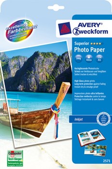 Avery Zweckform 2571 - Superior Inkjet-Photopapier, hochglänzend, A4, 200 g