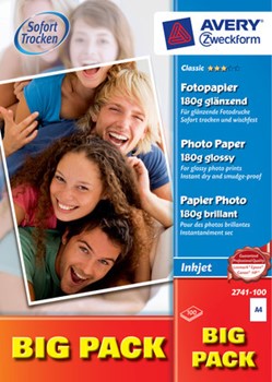 Avery Zweckform 2741-100 - Classic Inkjet Photo Papier glänzend A4 180g