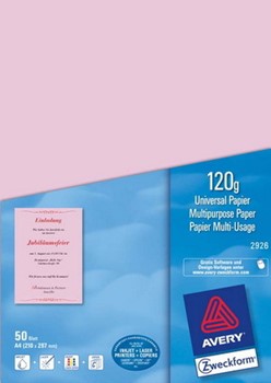 Avery Zweckform 2926 - Universalpapier, rosé, A4, 120g