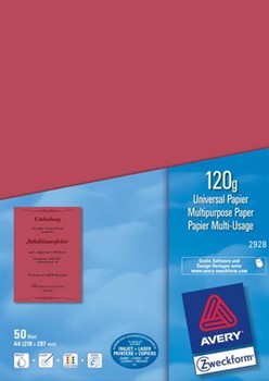 Avery Zweckform 2928 - Universalpapier, rubin, A4, 120g