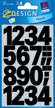 Z-Design 3785 - Zahlen wetterfest, schwarz, Schrift Univers Bold 100pt