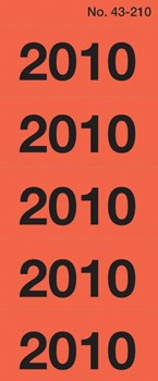 Avery Zweckform 43-210 - Vorgedruckte Jahreszahlen 2010, 60x26 mm, 100 Etiketten, rot