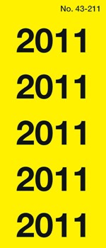 Avery Zweckform 43-211 - Jahreszahlen 2011, 60x26 mm, 100 Etiketten, gelb