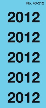 Avery Zweckform 43-212 - Jahreszahlen 2012, 60x26 mm, 100 Etiketten, blau