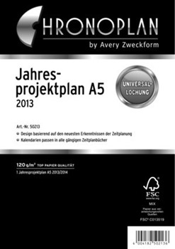 Avery Zweckform 50213xxx - Chronoplan Jahresprojektplan A5 2013