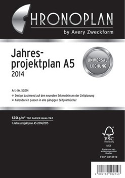 Avery Zweckform 50214xxx - Chronoplan Jahresprojektplan A5 2014
