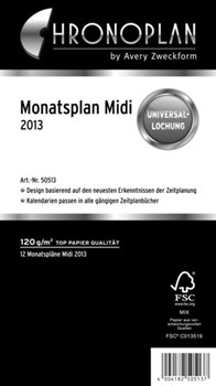 Avery Zweckform 50513xxx - Chronoplan Monatsplan Midi 2013