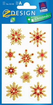 Z-Design 52130 - Weihnachtssticker aus transparenter Folie beglimmert Sterne