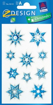 Z-Design 52131 - Weihnachtssticker aus transparenter Folie beglimmert Sterne
