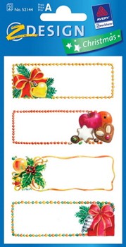 Z-Design 52144 - Weihnachtliche Sticker Widmung mit Glimmerstaub