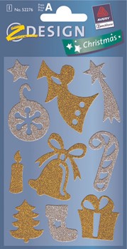 Z-Design 52276 - Weinachten Glamour Sticker, Weihnacht, gold / silber