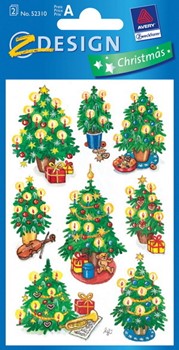 Z-Design 52310 - Weihnachtliche Sticker beglimmert Christbäume