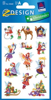 Z-Design 52660 - Weihnachten Papier Sticker Weihnachtselfen beglimmert