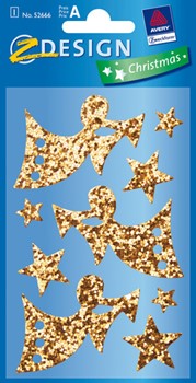 Z-Design 52666 - Weihnachten Glitter Sticker Enger + Trompete gold