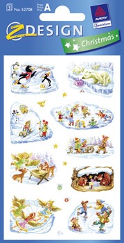 Z-Design 52708 - Weihnachten Papier Sticker See-Winterlandschaft