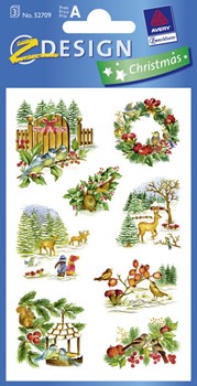 Z-Design 52709 - Weihnachten Papier Sticker Zauberhafter Winterwald
