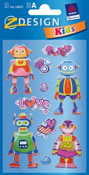 Z-Design 54052 - 3D Sticker, Roboter-Liebe