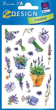 Z-Design 54346 - Blumen-Sticker, Lavendel