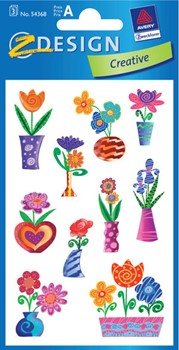 Z-Design 54368 - Blumen-Sticker, Blumen, abstrakt
