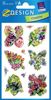 Z-Design 54372 - Blumen-Sticker Folie, Blumen, transparent