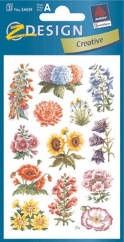 Z-Design 54439 - Blumen-Sticker, Sommerblumen
