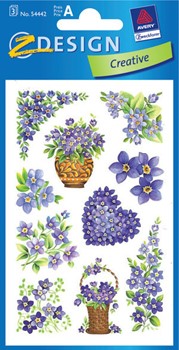 Z-Design 54442 - Blumen-Sticker, Vergissmeinnicht