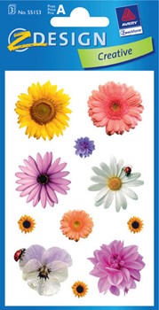 Z-Design 55153 - Papier Sticker Blüten