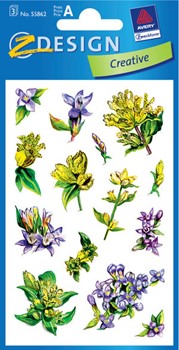 Z-Design 55862 - Blumen Sticker, Enzian gemischt