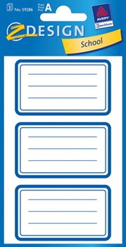 Z-Design 59286 - Buchetiketten aus beschriftbarem Papier Rahmen blau
