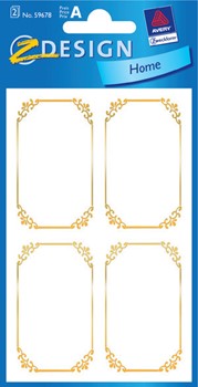 Z-Design 59678 - Haushaltsetieketten gold, geprägt