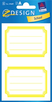 Z-Design 59689 - Buchetiketten Rahmen gelb