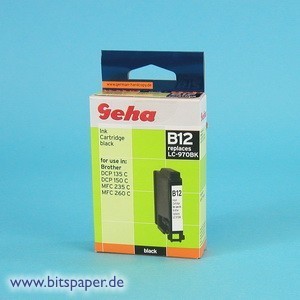 Geha 86044801 - Tintenpatrone schwarz, kompatibel zu Brother LC970BK