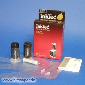 InkTec BKI-5023B - Nachfülltinte Komplett Set schwarz für Canon BC-23