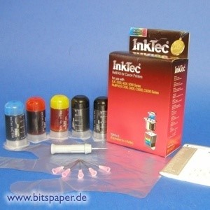 InkTec BKI-8422P - Nachfülltinte Komplett Set 3-farbig und Photo für Canon BC-22
