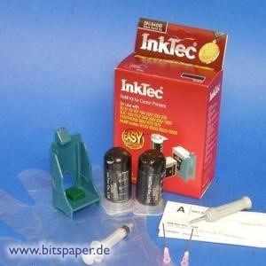 InkTec BKI-8445B - Nachfülltinte Komplett Set schwarz für Canon BC-01/02