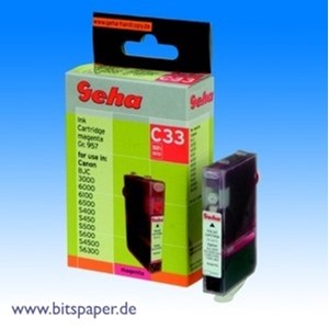 Geha 50529 - Tintenpatrone, magenta, kompatibel zu Canon BCI-3eM