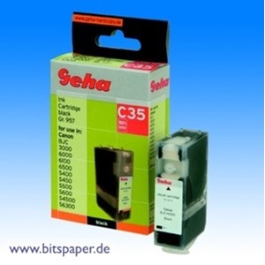 Geha 50444 - Tintenpatrone, schwarz, kompatibel zu Canon BCI-3eBk