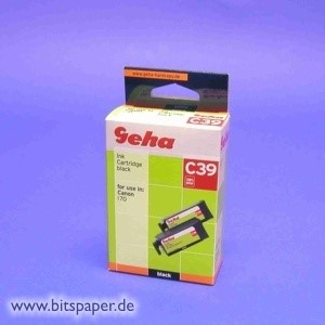 Geha C39 - Tintenpatronen, 2 Stück, schwarz, kompatibel zu Canon BCI-15BK